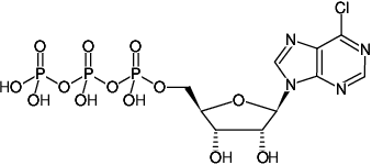 Structural formula of 6-Chloropurine-riboside-5'-triphosphate (6-Chloropurine-riboside-5'-triphosphate, Sodium salt)