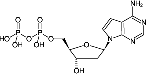 Structural formula of 7-Deaza-dADP (7-Deaza-2'-deoxyadenosine-5'-diphosphate, Sodium salt)