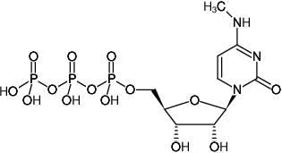 Structural formula of N4-Methyl-CTP (N4-Methyl-cytidine-5'-triphosphate, Sodium salt)