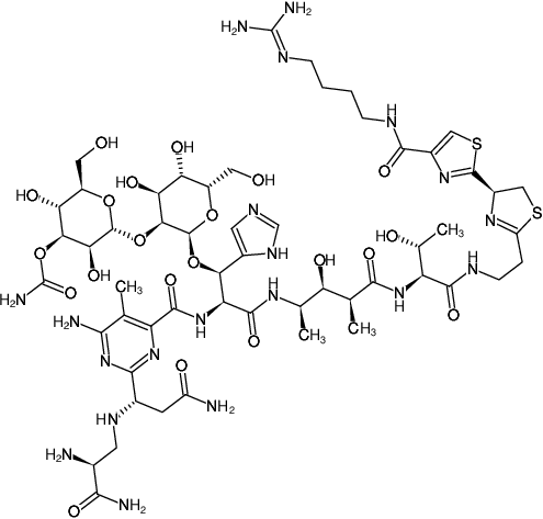 Structural formula of LEXSY Bleo (sterile ready-to-go stock solution)