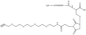 Structural formula of Alkyne-PEG4-FLAG