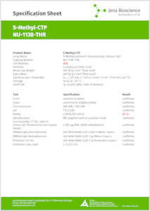 Preview 5-Methyl-CTP Specifications
