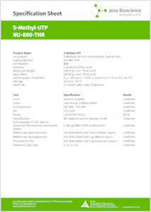 Preview 5-Methyl-UTP Specifications