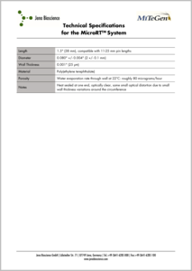 Preview Technical Specifications for the MicroRT System